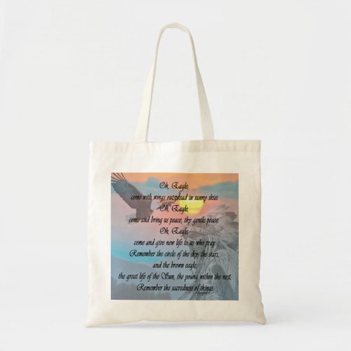 Native Indian American Indian Eagle Prayer Tote