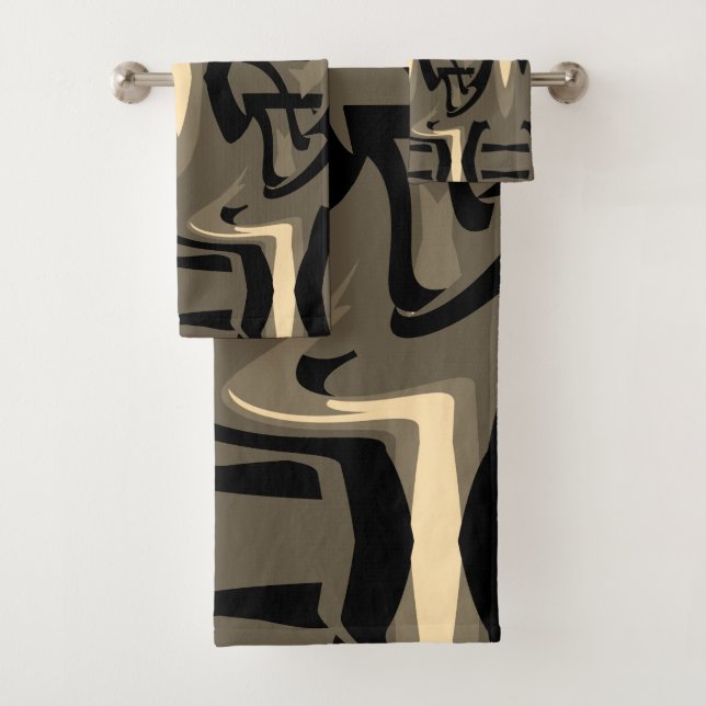 Native Indian and Japanese Art Blend Bath Towel Set (Insitu)