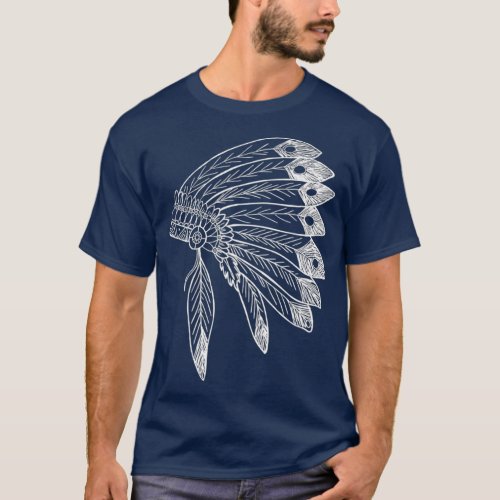 Native Indian Eagle Chief T_Shirt