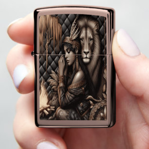 Native Indian Warrior of Timeless Strength Zippo Lighter