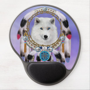Native Indian Wolf Spirit Gel Mouse Pad