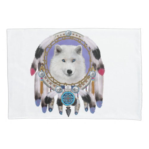 Native Indian Wolf Spirit Pillowcase