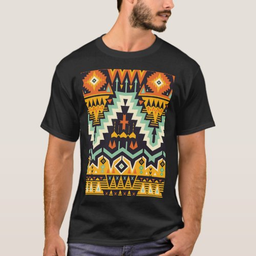 Native Indigenous Pattern Southwestern American Na T_Shirt