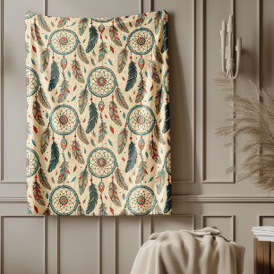 Native-Inspired Blanket Cozy Heritage dreamcatcher