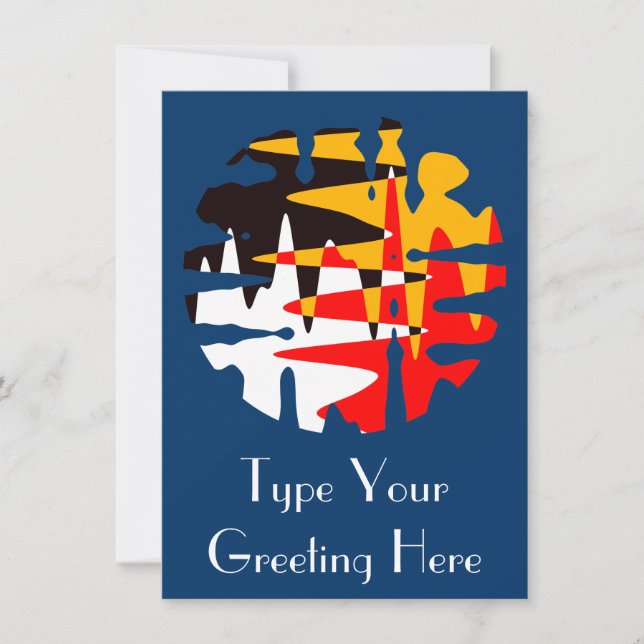 Native Invitations Personalized Four Nations Card (Front)
