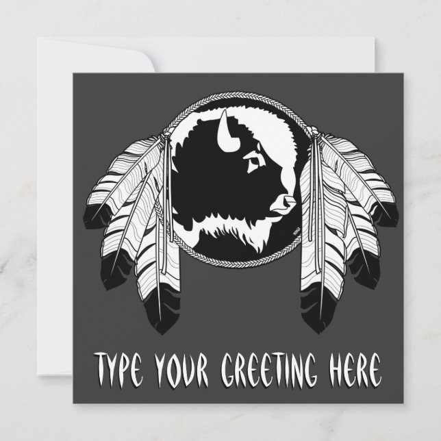 Native Invitations Personalized Native Art Cards (Front)