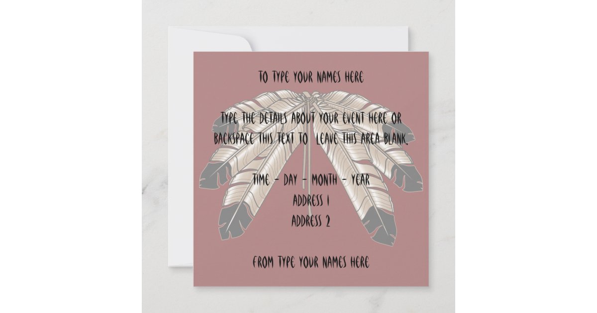 Native Program Invitation Native Invitations Personalized Native Art Cards | Zazzle