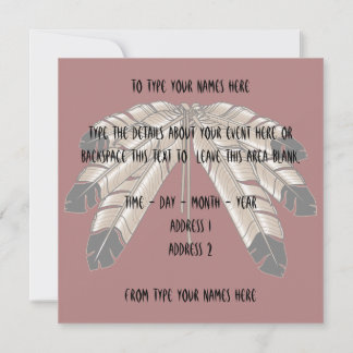 Native Invitations Personalized Native Art Cards