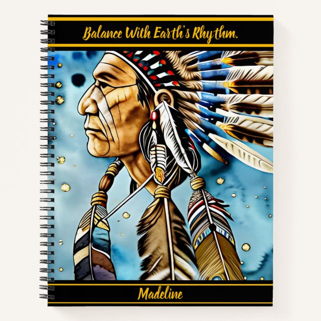 Native Journal: Tribal Patterns Notebook (Front)