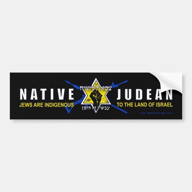 "Native Judean" Bumper Sticker (Front)