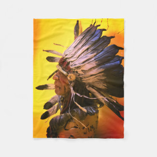Native Kiowa "Morning sky" original art Fleece Blanket