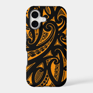 Native Maori style tribal tattoo with bright colo iPhone 17 Case