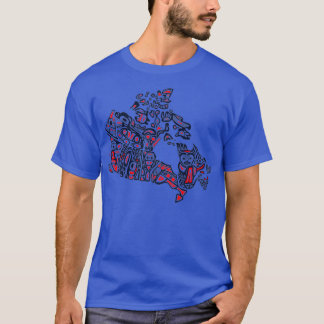 Native Map of Canada Indigenous CANADA T-Shirt