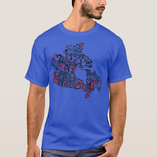 Native Map of Canada Indigenous CANADA  T_Shirt