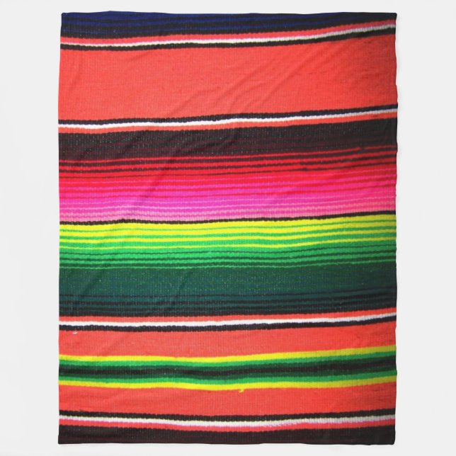NATIVE MEXICAN (Simulated) Fleece Blankets (Front)