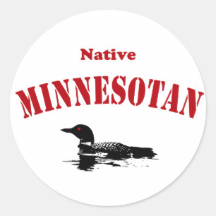 Native Minnesotan Classic Round Sticker