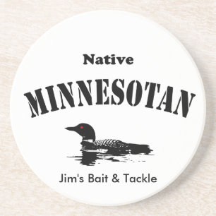 Native Minnesotan - Custom Message Sandstone Coaster
