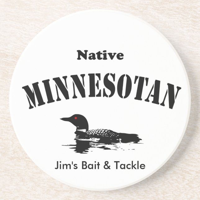 Native Minnesotan - Custom Message Sandstone Coaster (Front)