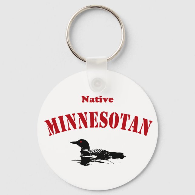 Native Minnesotan Keychain (Front)