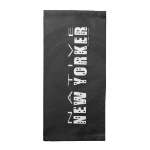 Native New Yorker black Cloth Napkin
