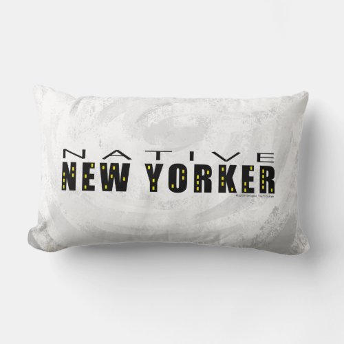 Native New Yorker black Lumbar Pillow