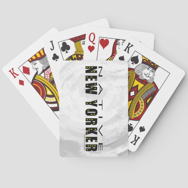 Native New Yorker black Poker Cards (Back)