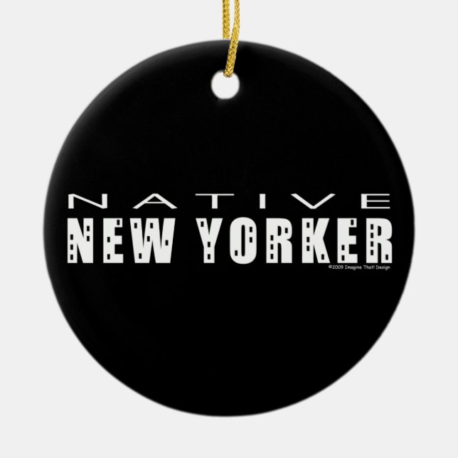 Native New Yorker Ceramic Ornament (Front)