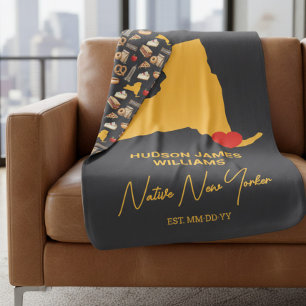 Native New Yorker Icon Pattern Personalized Baby Blanket