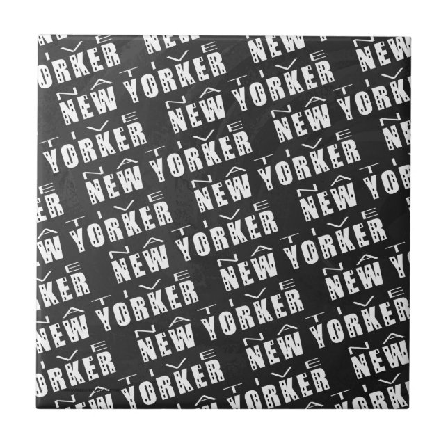 Native New Yorker Pattern Ceramic Tile (Front)