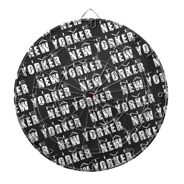Native New Yorker Pattern Dartboard With Darts (Front)