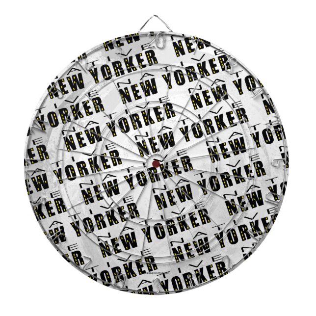 Native New Yorker Pattern Dartboard With Darts (Front)