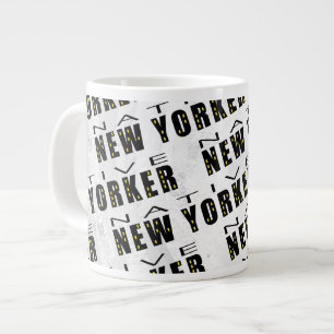 Native New Yorker Pattern Giant Coffee Mug