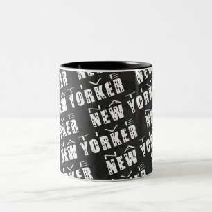 Native New Yorker Pattern Two-Tone Coffee Mug