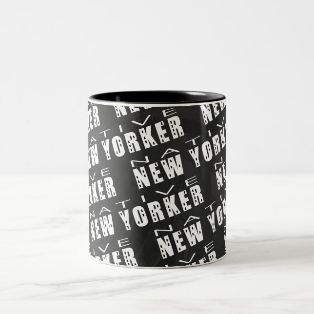 Native New Yorker Pattern Two-Tone Coffee Mug (Center)