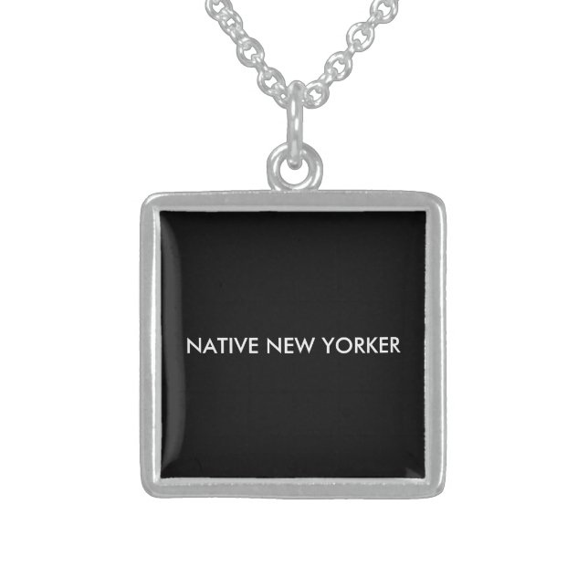 Native New Yorker Sterling Silver Necklace (Front)