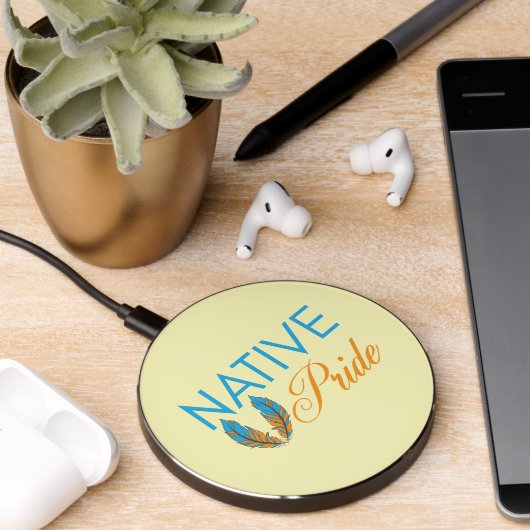 Native Pride Feathers Wireless Charger (Desk 2)