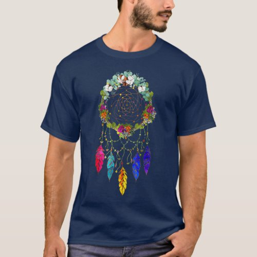 Native Pride Indian American Feathers Tribal T_Shirt