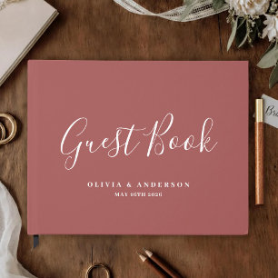 Native Protea Watercolor Floral Boho Botanical Guest Book