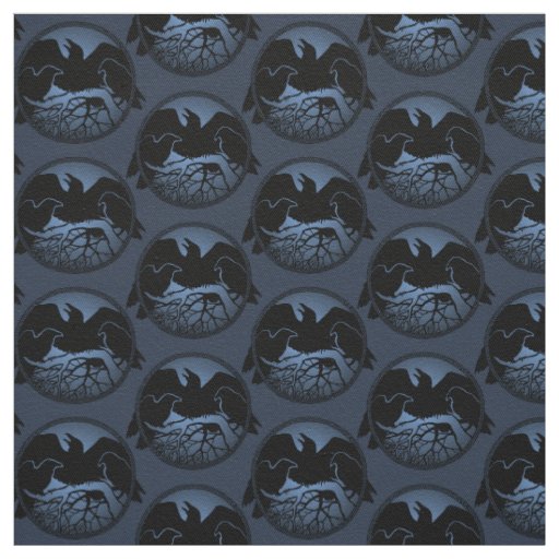 Native Raven Art Fabric Raven Crow Tribal Fabrics