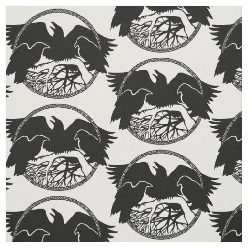 Native Raven Art Fabric Raven Crow Tribal Fabrics
