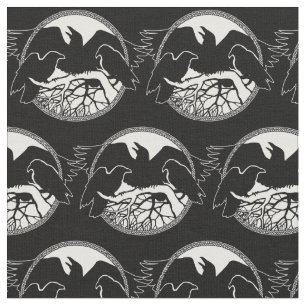 Native Raven Art Fabric Raven Crow Tribal Fabrics
