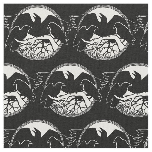 Native Raven Art Fabric Raven Crow Tribal Fabrics