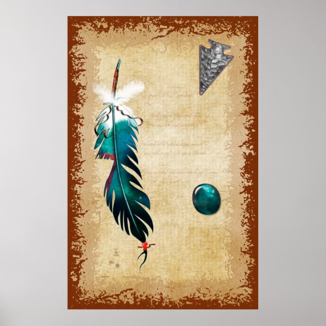 Native Reflections Mixed Media Folk Art Poster (Front)