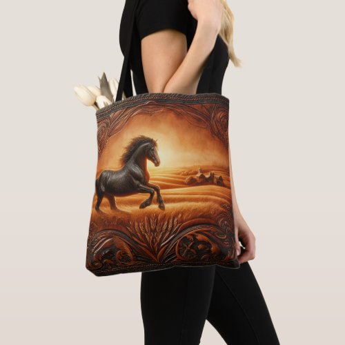 Native Rider at Sunset Tote Bag