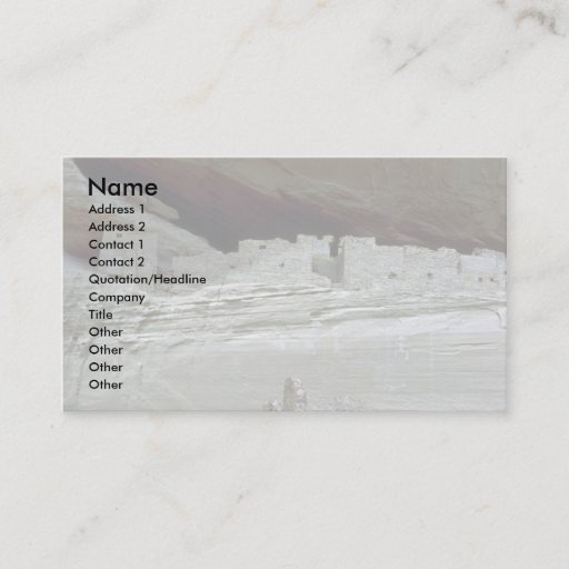 Customizable Native ruins, Arizona Business Card Template