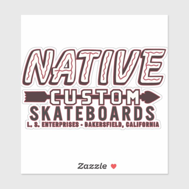 NATIVE SKATEBOARDS STICKER (Sheet)