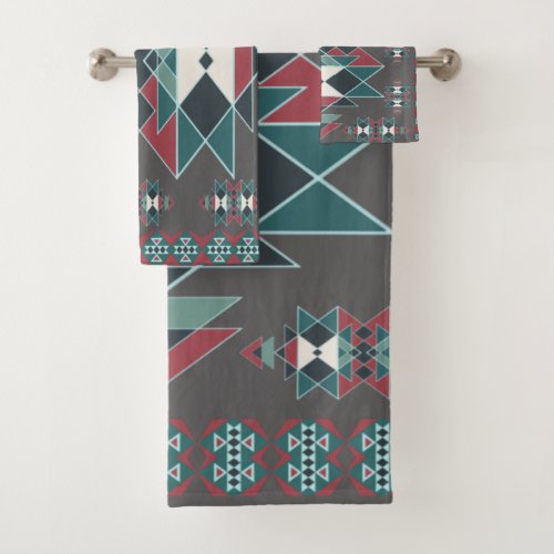 Native Southwestern Indian Art Blanket Design Bath Towel Set