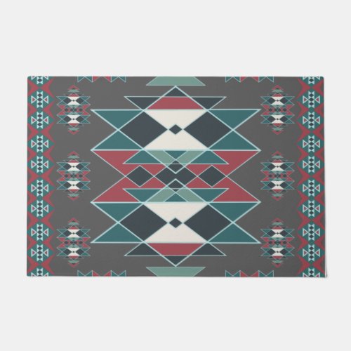 Native Southwestern Indian Art Blanket Design Doormat
