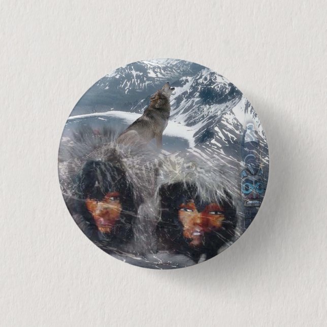 Native Spirit in Alaska Button (Front)