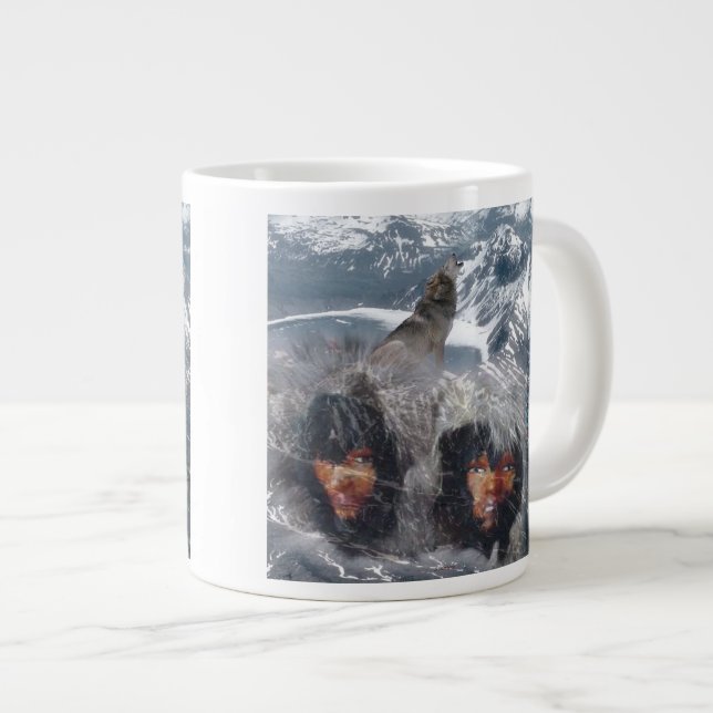 Native Spirit in Alaska Giant Coffee Mug (Front Right)